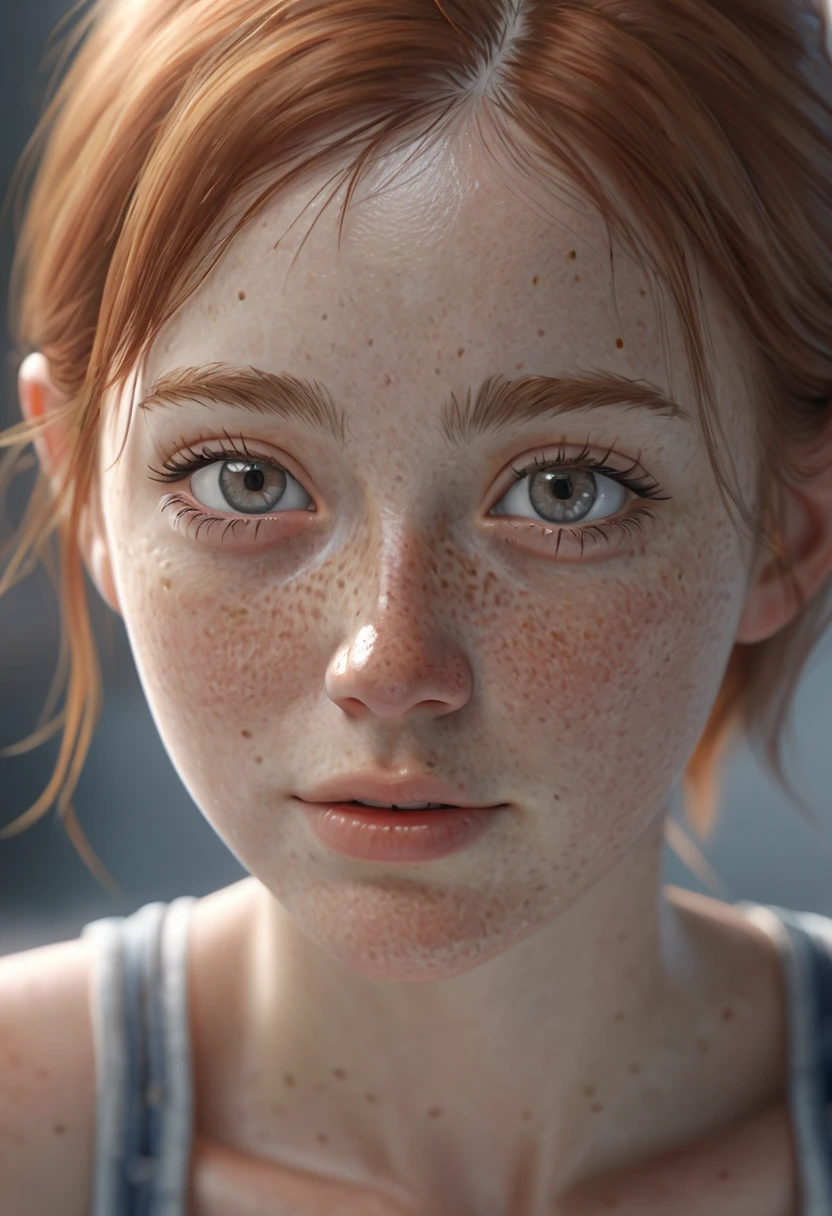 1girl, freckles, detailed face, detailed nose, tanktop, rule of thirds, 3dcg, 3d render, analog, (best quality,4k,8k,highres,masterpiece:1.2),ultra-detailed,(realistic,photorealistic,photo-realistic:1.37)