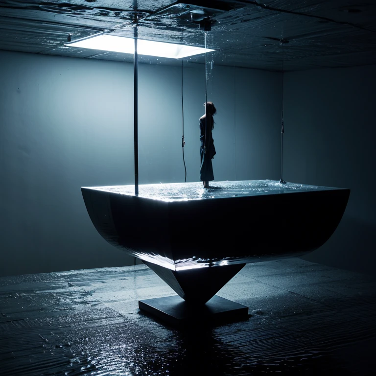 lamp, floating, water, vertical, revolutionary, transparency, fluid, deserted, sensation,