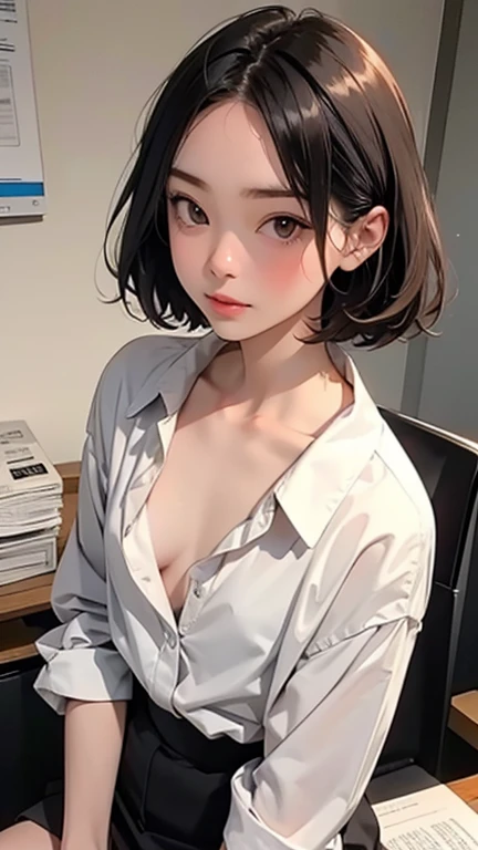 NSFW,4K,((Highest quality)),((masterpiece)),BREAK,((one girl)),(detailed),(in examining room),((One girl)),((perfect anatomy)),nsfw,((nude)),(naked),((12 years old)),((flat chest:1.5)),(stare at viewer with stern eyes:1.5),((one girl)),(bitting own lip:1.1),(angry:0.9),nose blush,(shamefull:1.2),(hime_cut hair),(beautiful hair),surprised, ((beautiful realistic face)),((skinny:1.3)),Beautiful Korean Women, Beautiful young Korean woman, Young and adorable Korean face, Gorgeous Young Korean Woman, Korean Girls, Girl cute beautiful face, Portraits of Korean female idols, Young and pretty Asian face, Cute natural anime face,Asian pretty face,((finely detailed face)),((glistening eyes)),((glistening eyes )),((large eyes)),(( pretty eyes)),((Stethoscope)),(detailed),Perfect Face,((One girl)), ((clear eyes)),((show nipples)),((beautiful skin)),don't wear anything ,(upper body),(Equal left and right eyes), (nsfw:1.5),(show nipples),(don't wear anything),(nipples facing upwards), correct arm, ((laboratory coat)),(nurse uniform),(white underwear)