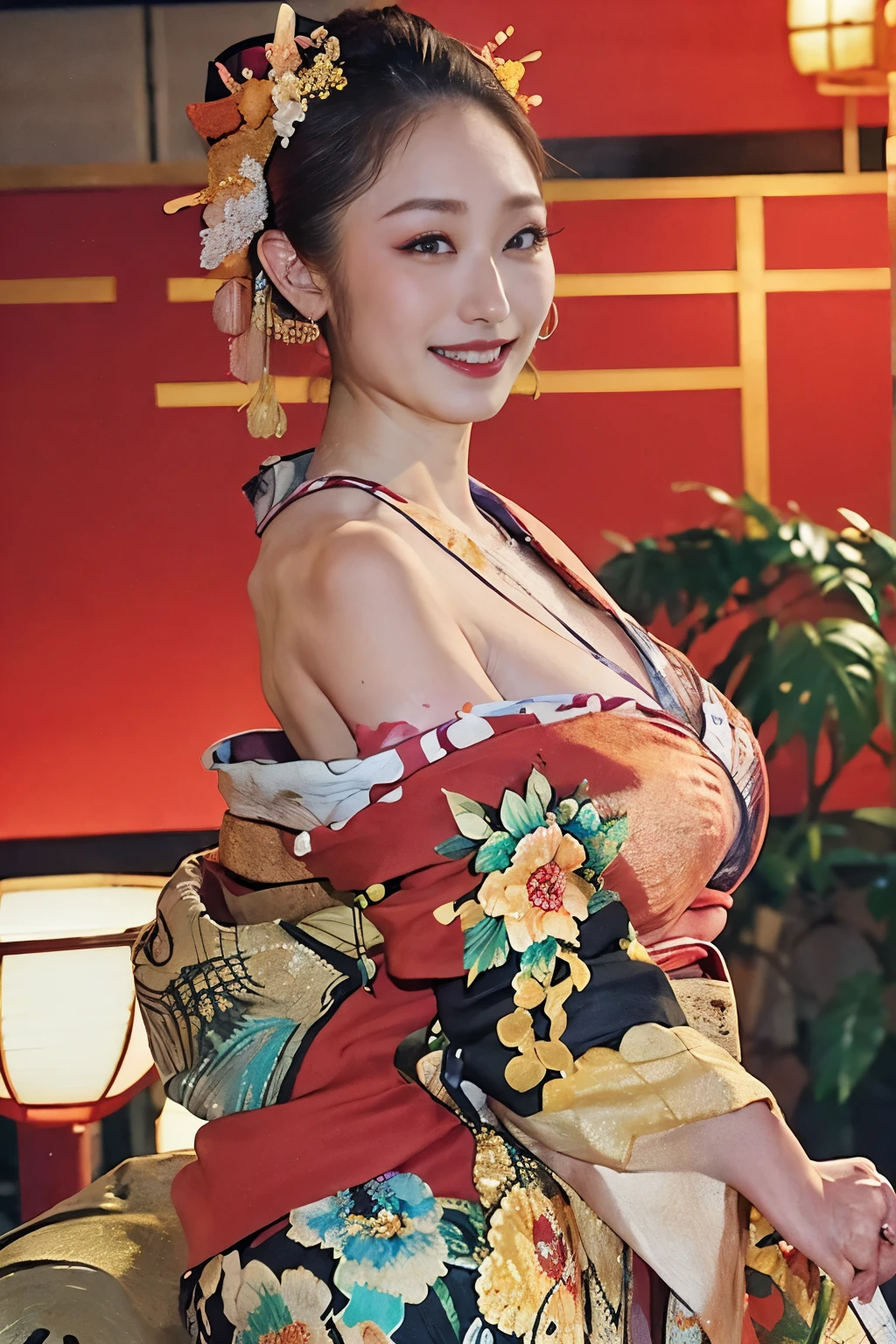  realistic :1.8、 top quality 、 1 girl、20 years old,from below,Cloudy liquid all over the body , growing skin、saliva, Rose Tail、hospital、Nurse Bikini、Big Breasts 、, stand on all fours ,  Professional Writing , Photorealistic、 perfect body、 super high definition 、Ultra-high  realistic  image quality、 Japanese 、( Off Shoulder Short Length Floral Kimono:1.6)、(huge breasts:1.7)、( clevis on a stone:1.5)、Slim waist、( blondes:1.3)、( Blurry Background)、(Grin)、(  Gal Style Thick Shadow Eyeliner:1.4)、(Long False Eyelashes:1.2)、(Gal-style makeup:1.2)、 gal style earrings、 gal style bracelet 、(  gal style cross charm necklace、Triple Necklace:1.3)、 By the pool、( thighs raised:1.3)、( sexy pose taken from the butt:1.3)