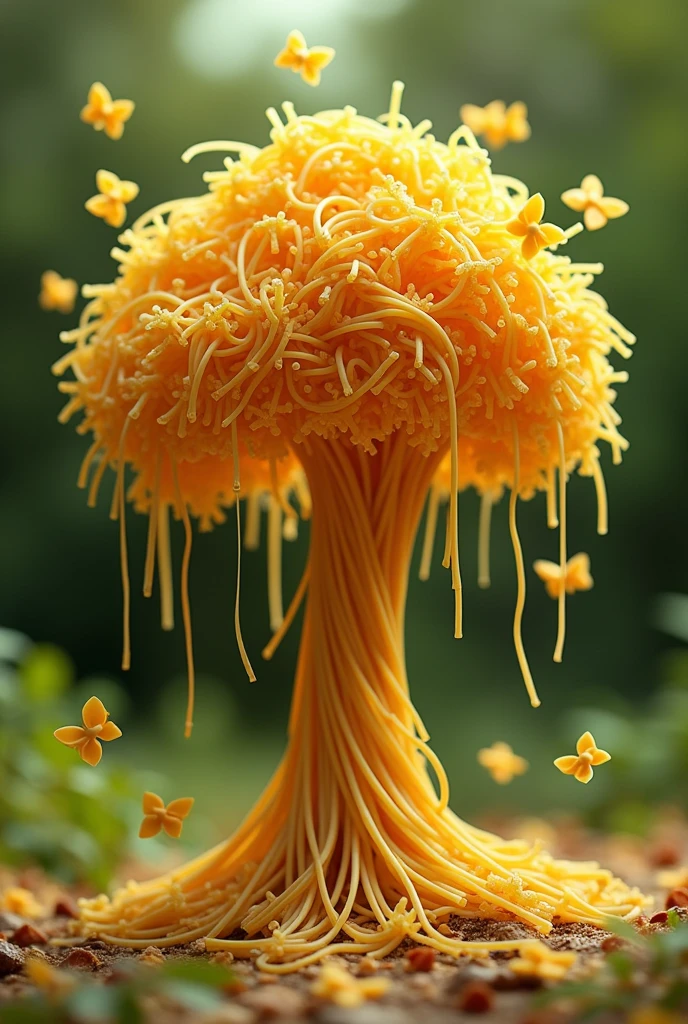 cinematic film still tree made out of pasta, scuplted meatball trunk <lora:MMM_Pasta:0.7>,  gradient background, [[steam rising]], macro lens . shallow depth of field, vignette, highly detailed, high budget, bokeh, cinemascope, moody, epic, gorgeous, film grain, grainy