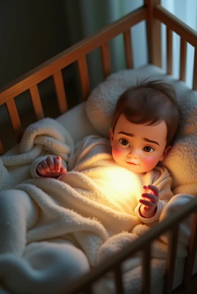 V0id3nergy Black Magic Aura, Best Quality, Masterpiece, Ultra High Resolution, Surrealism, Room, Empty Bed with a sleeping baby on the bunk with black mist lingering on the baby's forehead --auto --s2