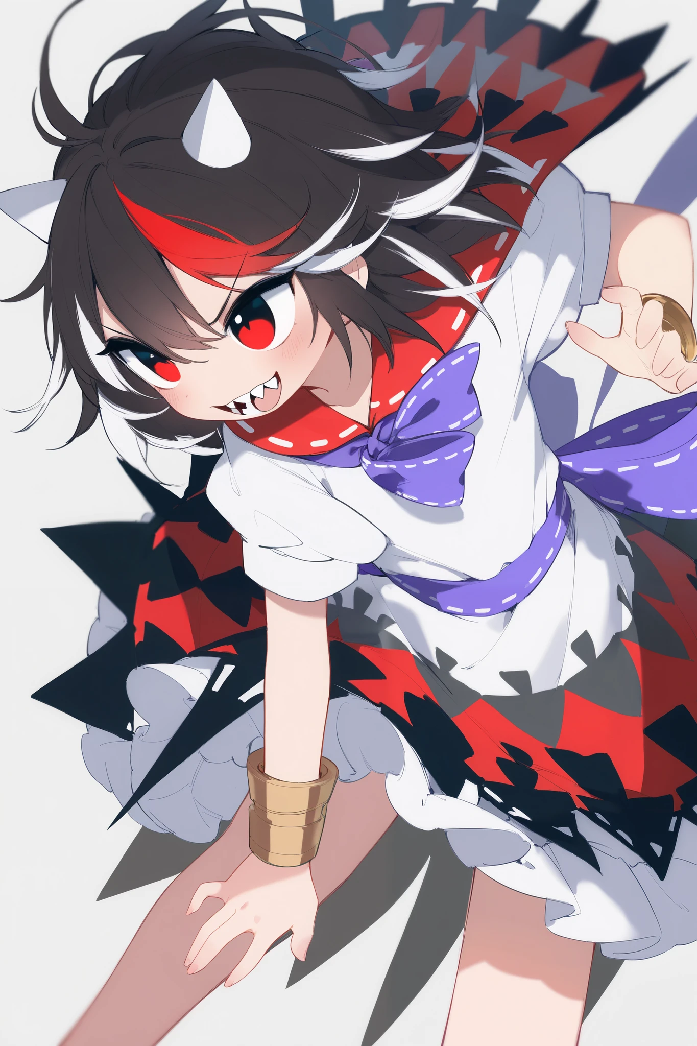 Seija Kijin, Touhou, shark teeth, smilling 