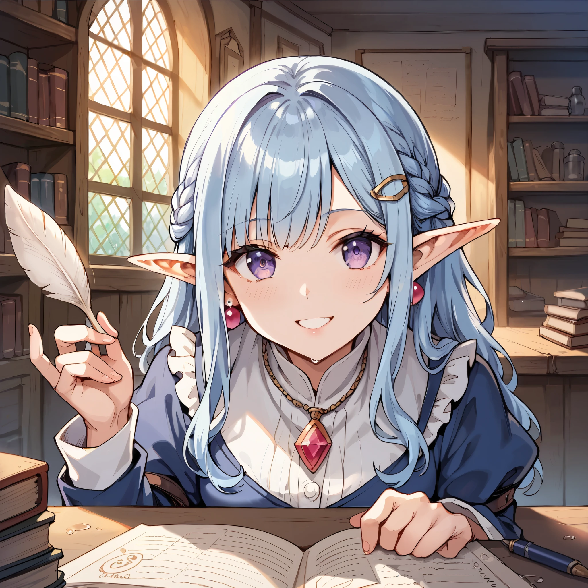 ((Highest quality)), ((masterpiece)), (detailed),Beautiful elf woman,Adventurer,