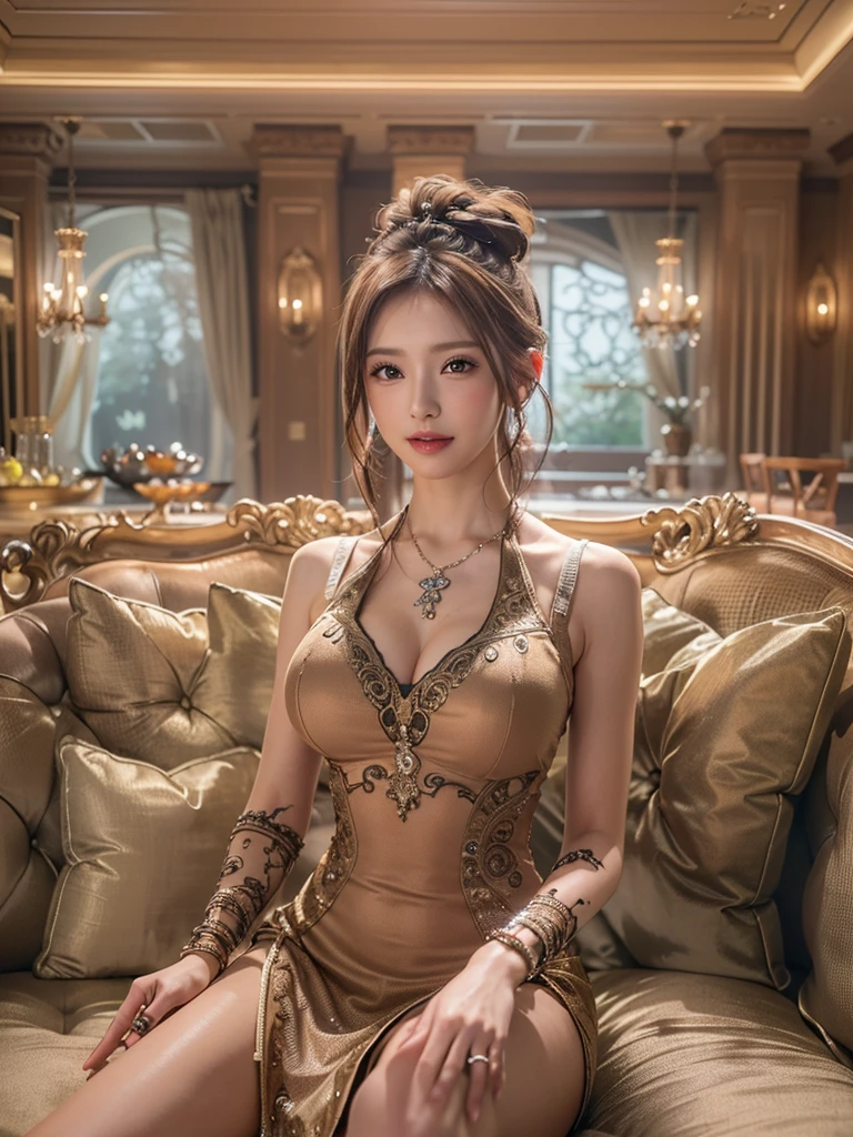 (best quality,realistic:1.37),ultra-detailed,professional,portrait,studio lighting,a woman in a long sheer skirt, detailed eyes, detailed lips, sensual posing, graceful, elegant, soft lighting, flowing fabric, ethereal, fine details, delicate features, feminine, enchanting, sophisticated colors, subtle contrasts, dreamlike atmosphere, romantic ambiance, high-res, vivid colors, beautiful composition
