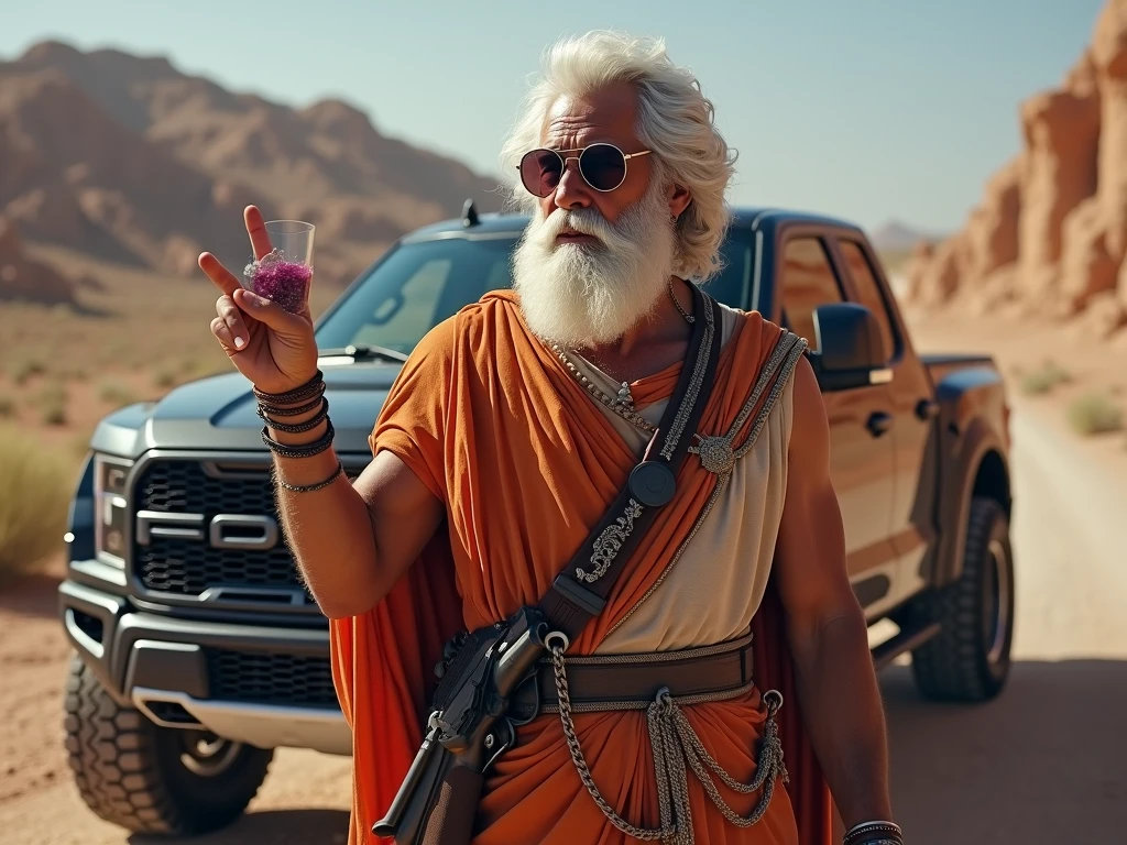 white viking man with dinosaur pants in a sofa, lady scratching his back, in a desert drinking jack Daniels