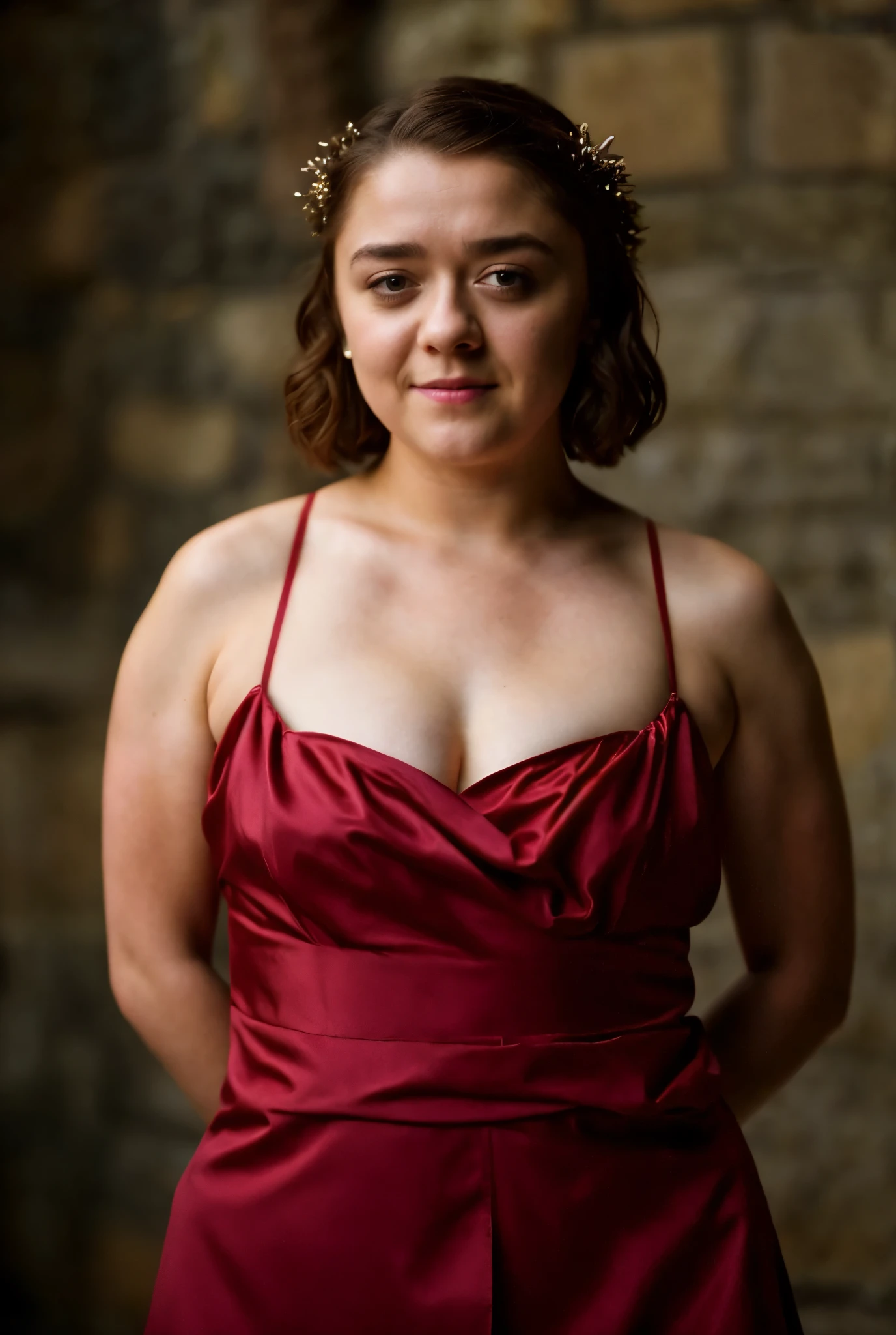 Foto RAW, Arya Stark, Stunning Beauty, Ravishing, Enchantress, Extremely gorgeous lady, Arya Stark PLAYED BY MAISIE WILLIAMS, Queen Arya Stark, she a mature woman now, milf, sexy mediaeval battle dress, gladiator woman, body, 40 years old Woman, Roman slave dress, cotton dress, busty mediaeval costumes, body revealing costumes, perky breast, big natural breast, erotic costumes, lusty physique, seductive figure can capture every people's attention, Game of thrones costumes, revealing captivating figure, Mediaeval costumes, revealing clothes, A tomboy, she would rather fence than dance, warrior queen , game of thrones screen caps, Game of Thrones Series, (pele altamente detalhada: 1.2), 8k UHD, DSLR, soft-lighting, alta qualidade, grain of film, Fujifilm XT3, flawless picture, highly detailed, detailed Beauty, intricate, 32k, sharp picture,