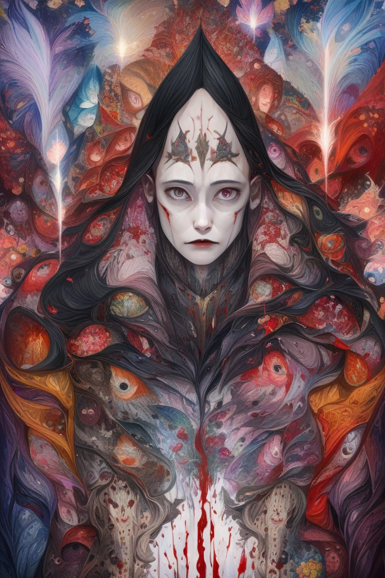 Mythical creatures, author:By Zdzisław Beksinski, Mucha、red、Big eyes