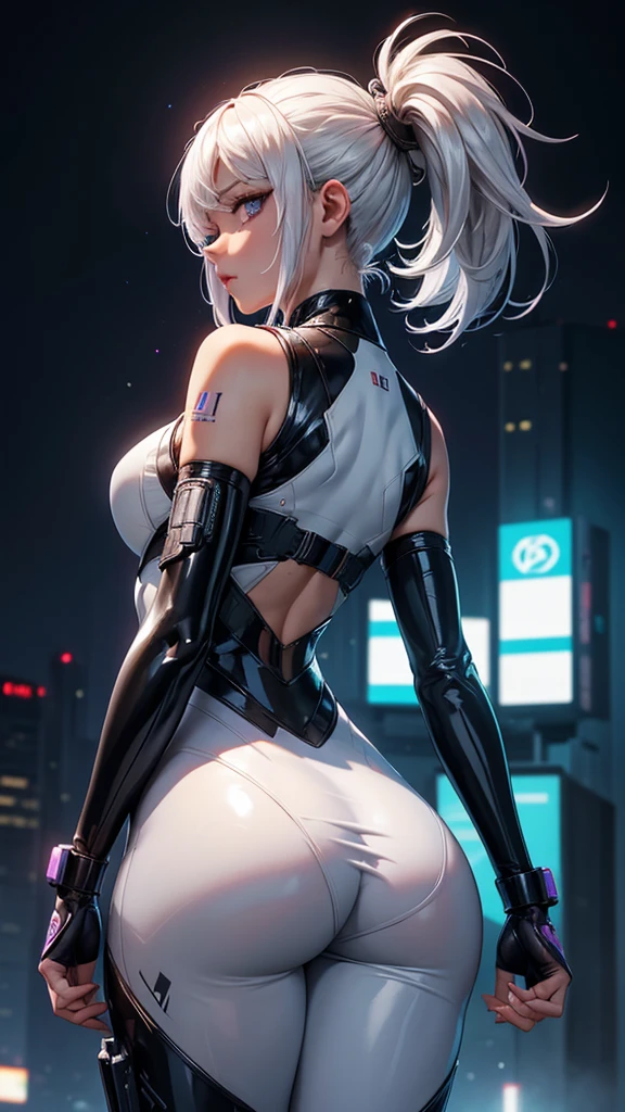 ((seductive girl:1.2))、((cyberpunk))、((Futuristic))、Woman in straddling pose, ((huge breasts))、((huge hip))、((highleg))、Precise human body structure, Scientific background, and draw the full body, Black costume, Vibrant colors, Enamel Art, ((Glossy realistic skin texture))、((shiny skin))、masterpiece, ultra-detailliert, 8k, hiquality, Top image quality, Smooth texture、watercolor