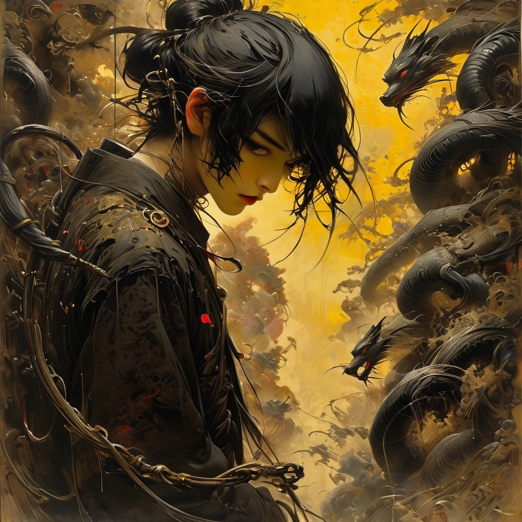 art by Charles Douglas Richardson and Mór Than and John Berke, vengeful and bustling atmosphere, silhouettes, characters outlined against a bright background, evoking intimacy without explicit details, aesthetic of japanese ukiyo, framing, ingenious opus magnum with unrivaled details, 