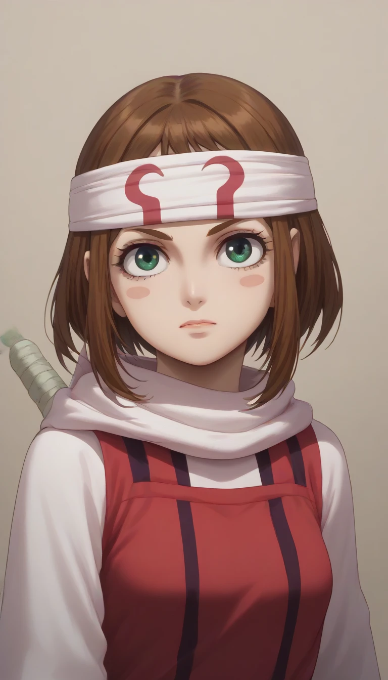 (Ochaco Uraraka) score_9, score_8_up, score_7_up, 1girl, kyoukai cowl headband