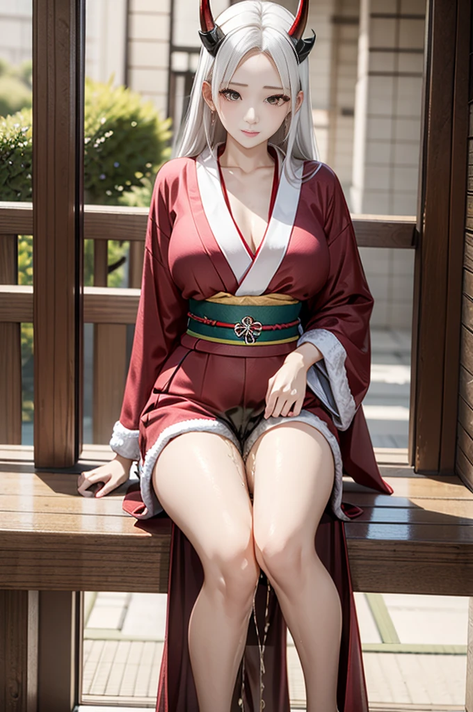 yamanaka ino, 独奏, kimono, snowing, sitting, wide thighs, décolleté, big breastes, tmasterpiece, Erotica