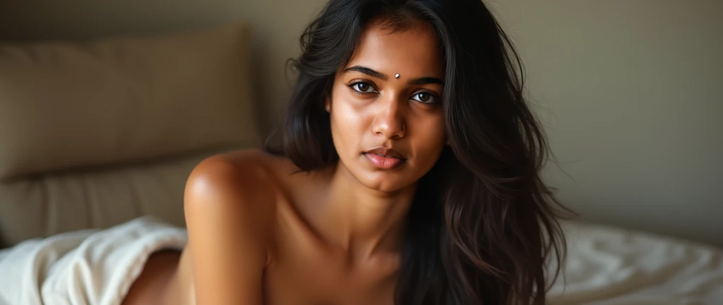 Sri lankan nude girl spreading legs wide, detailed skin, full body wearing