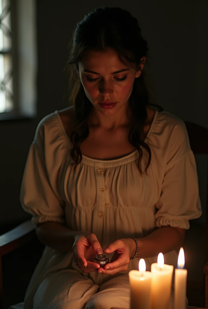 Maria Clara sits alone in the convent, her heart heavy with sadness. The soft glow of candles lights up her face, showing the tears she can no longer hide. In her hands, she holds a locket—a gift from Crisostomo Ibarra, a reminder of the love she has lost.  

She feels trapped, torn between her love for Ibarra and the duty forced upon her by her family and society. The convent walls feel cold and unkind, but she knows there is no escape. She prays quietly, asking for strength, even as her heart breaks.  

The church bells ring in the distance, and with each toll, she feels the life she once dreamed of slipping away. Maria Clara accepts her fate, her silent suffering showing the sacrifices women are forced to make in a world that doesn’t listen to their hearts.