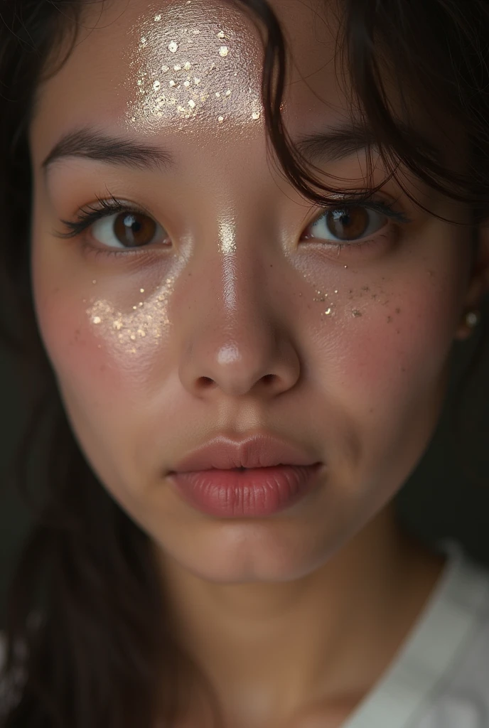 1girl in,masutepiece,award - winning photo, Extremely detailed, edgOrgasm, Face Focus、Face Close-up、Woman with mouth open and eyes closed , Face Macro Zoom、Skin shiny with sweat、Illumination that emphasizes shiny sweat{{{Spread }}}, A dark-haired、NSFW,