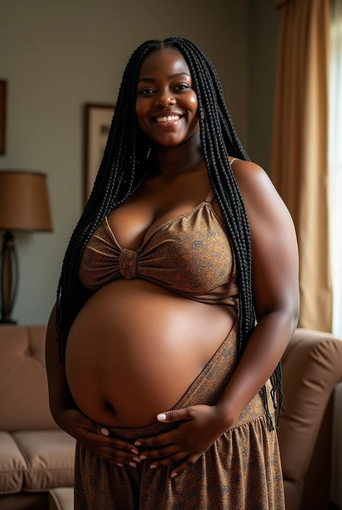 Extremely pregnant Senegalese girl