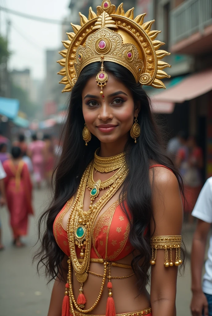 Masterpiece, paparazzi shot of scantily clad SMALL BOBBIES, smiling, INTENSE BEAUTIFULL BLUE EYES, fking_scifi, fking_scifi_v2, portrait of a young, seductive, extremely beautiful and attractive woman, big cleavage, in ancient roma lupanar 41bc, several uglies black men behind her, long BLack hair, rich colorful clothes and golden jewelry, close up, regal pose and attitude. fking_cinema_v2