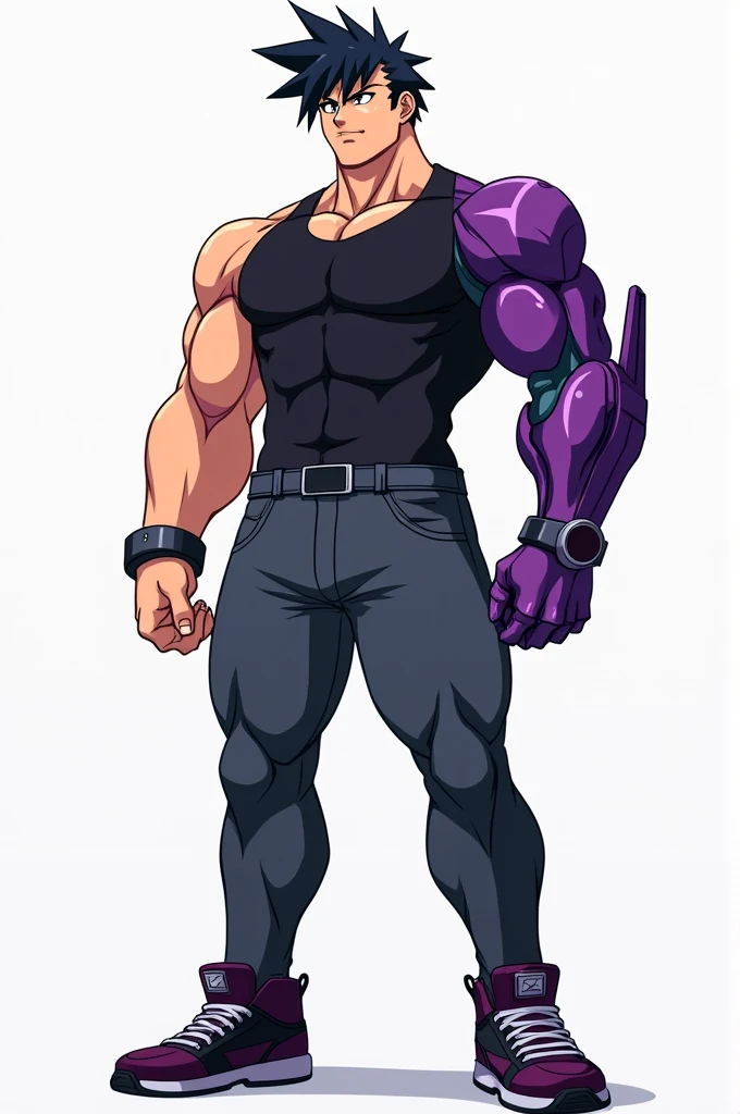 Dissemination，Eyes look at the audience，Thick arms，Men，Showing shoulders and arms，1 boy，Brown hair，Dark Skin，Solitary，Chest muscle expansion，Brown skin，(展示muscular)，（Solid color background)，(Bottom-up view)，shoulder width，Look at it from a low angle , ((Exaggerated muscle bulge))，The protagonist is tall，muscular and bulky, muscular characters, Great and cool, tall and muscular, muscular!!, Very strong, muscular， men, Huge muscles, Big Muscle, Muscle Man, Anime handsome man, muscular!, Huge muscles, muscular bodies,Close-up photos , Crotch protrusion, Male face, bonito rosto young, Huge pectoral muscles, 大腿muscular, Biceps tendon, Huge body, High-intensity training makes your body more fit, muscular, 8 Pack Abs，Thick Legs，The character is a burly man，Surrealistic pattern，Dynamic Action，Exaggerated deformation，The overall picture highlights his well-developed shoulders and pectoralis major muscles，Light from above， Muscular，Clothes show shoulders，Clean face，Lift his head，Keep your eyes open