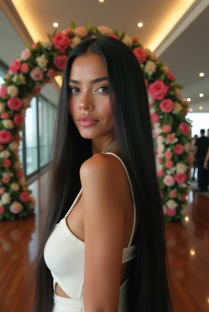 (black long hair with blonde streaks:1.3) DV_Selma_Vicious (OUTDOORS)(Art Photography, Award Winning) (She is forced to be the bride at a crowded mexican wedding:1.4), by Steve McCurry, 35mm, F/2.8, ((Photo Focus, DOF, Aperture, insanely detailed and intricate, character, hypermaximalist, slutty, beautiful, exotic, revealing, appealing, attractive, amative, hyper realistic, super detailed, heresy flares, sunset))(DOF, blurry background)(Lens Flare, Heresy flare,:1.3) <lora:people_count_slider_v1:4>