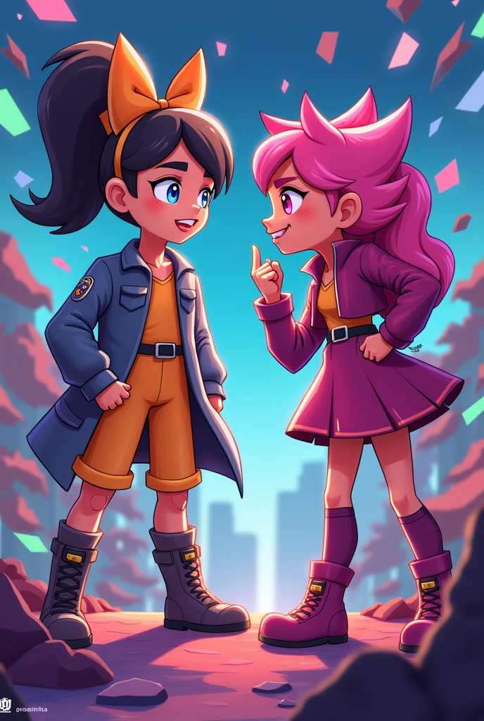 explicit, score_9, equestria_girls, cartoon, sunset_shimmer, starlight_glimmer, duo male, two girls and male pov, female, male, male pov, uncut flaccid penis, offscreen character, pov, View of the uncut flaccid penis in the pants and the girls located between the MC's crotch.
