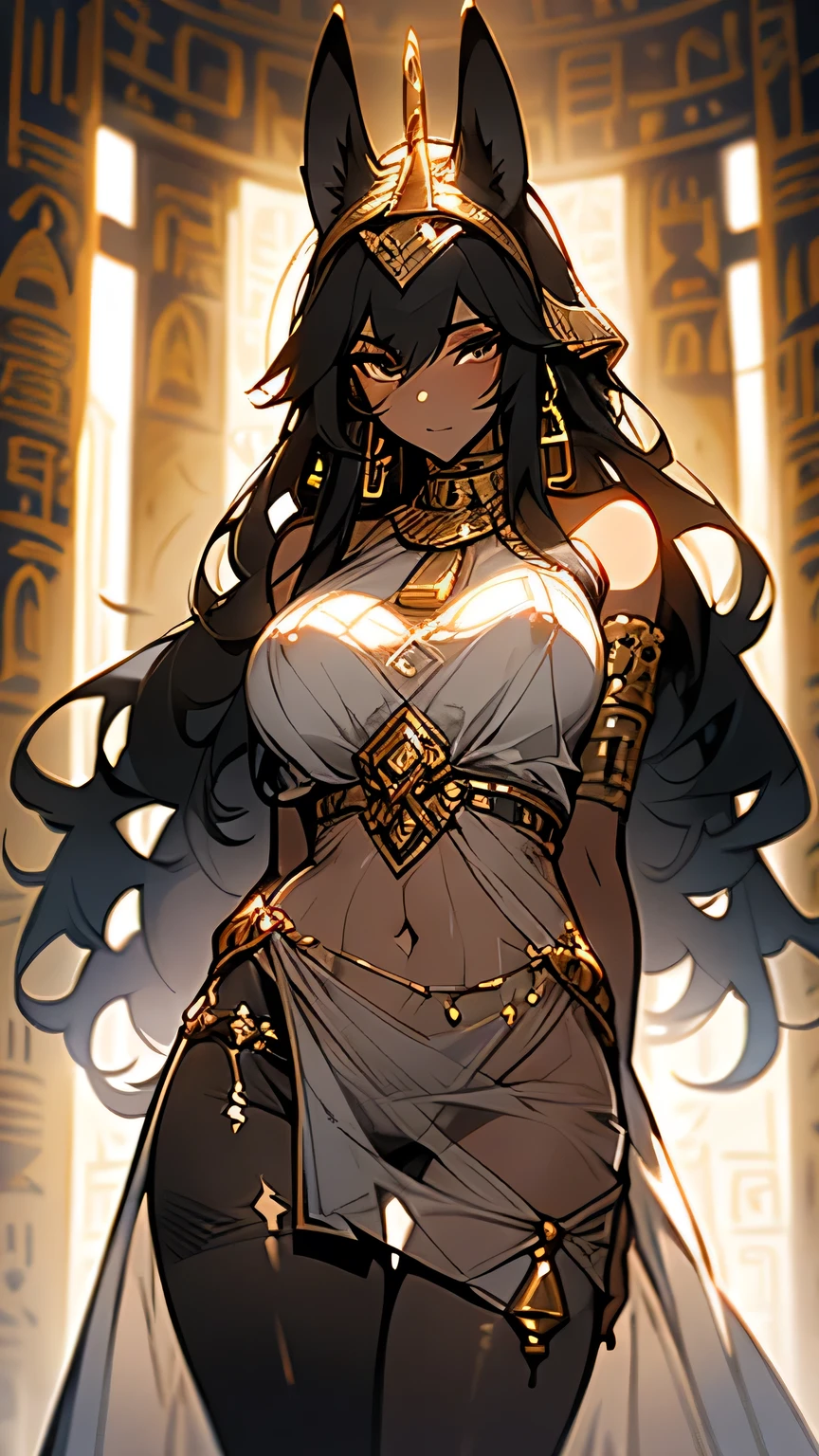 best quality, 1girl adult, egyptian girl, wide hips, dark tan skin, dark brown hair, medium hair, straight hair, brown eyes, extra big overflowing breasts, ancient egyptian bikini
