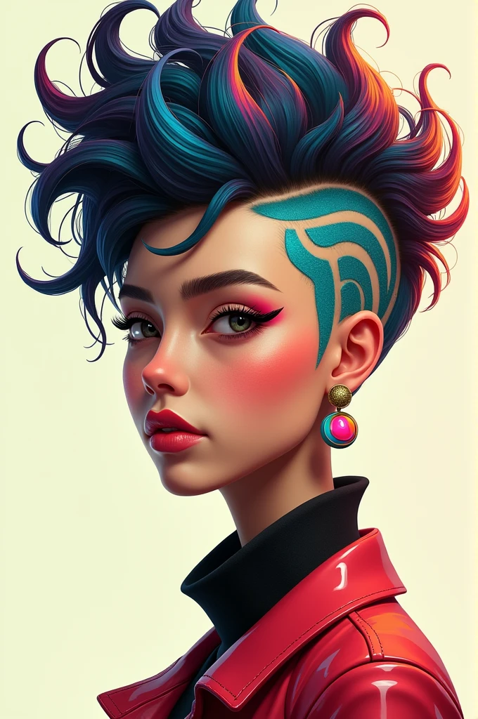 dreamlikeart, <(masterpiece:1.5), realistic, painting, intricate details, cinematic light, (finely detailed face and beautiful eyes)>, Belarus, (charmed_face), child, loafers, forehead, short hair, (undercut:1.5), messy_hair, (Teal hair:1.3), (CC0000 eyes:1.3), solo, BREAK, <dalcefo, high resolution illustration, (best quality:1.2), (flat color:1.4), limited palette, coloful, rim lighting, spot lighting, (beautiful and clear background:1.2), detailed background, best ratio four finger and one thumb, (pretty face:1.2)>, girl, sfw
