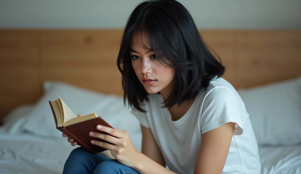 um pai lendo um livro para sua filha, estilo anime