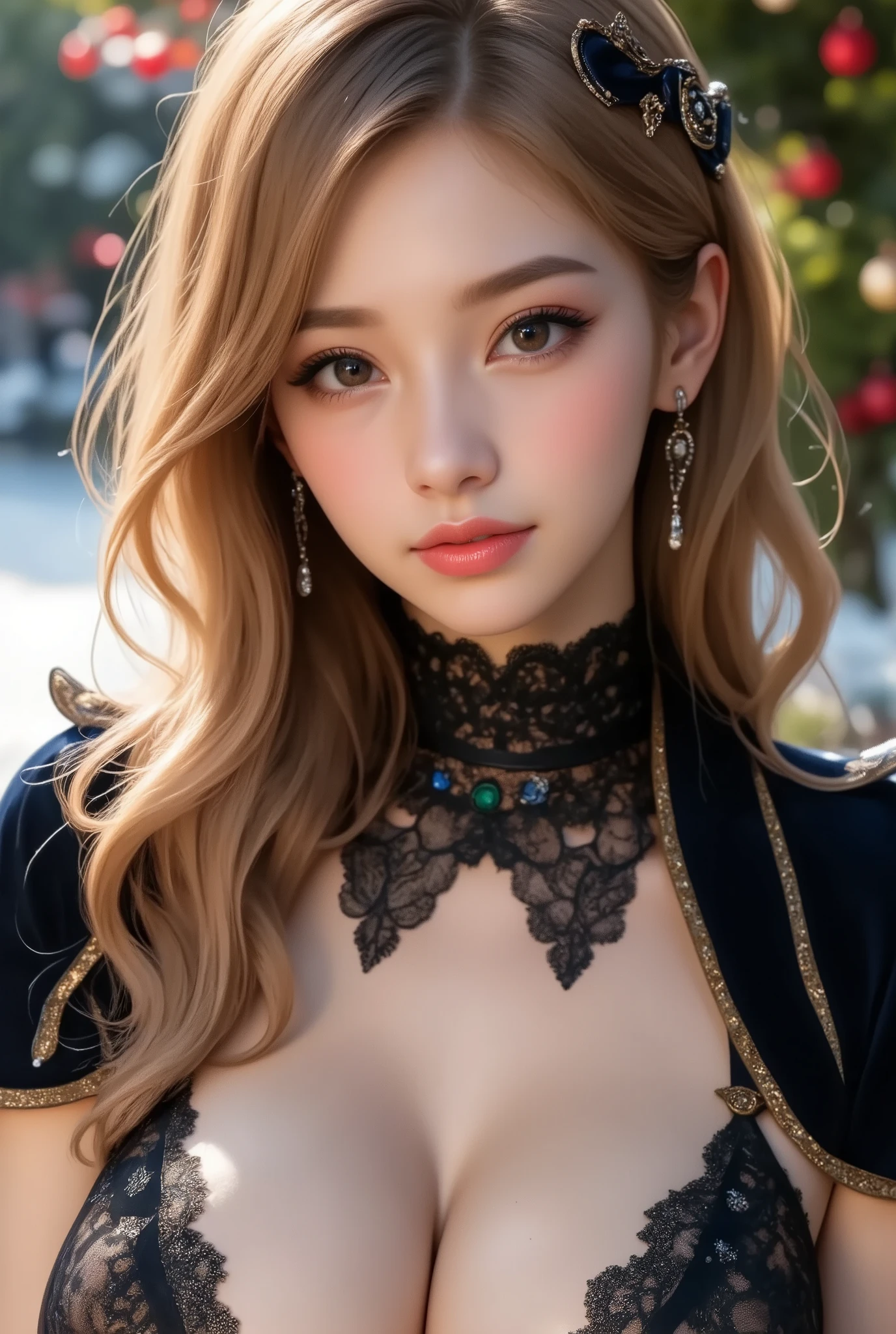  (ultra detailed, absolutely resolution, best quality:1.3), 2.5D, delicate and dynamic, shading effects, hyper realistic, artistic photography,, (full body view:1.4), close up of a long blond haired woman, christmas costume, Inspired by Magali Villeneuve, fantasy art portrait  , fantasy portrait  art, detailed matte fantasy portrait , Alice x. open, fantasy portrait , epic fantasy art portrait  , beautiful fantasy art portrait  , Magali Villeneuve,  Graphic Artist Magali Villeneuve, Fantasy genre portrait ,  epic fantasy digital art style 