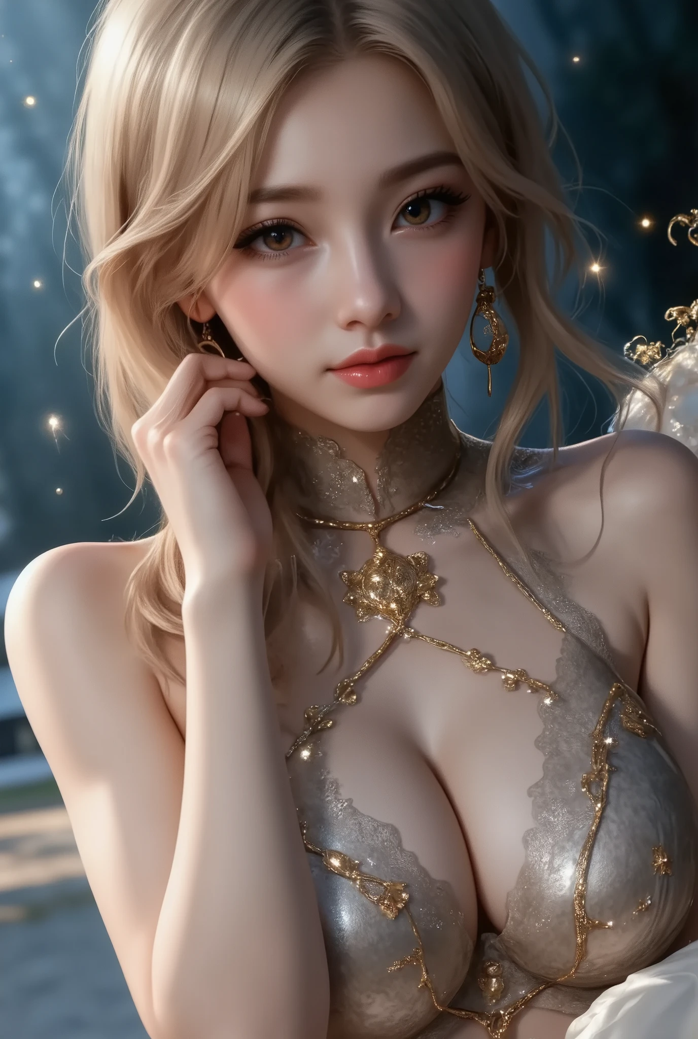  (ultra detailed, absolutely resolution, best quality:1.3), 2.5D, delicate and dynamic, shading effects, hyper realistic, artistic photography,, (full body view:1.7), close up of a long blond haired woman, christmas costume, Inspired by Magali Villeneuve, fantasy art portrait  , fantasy portrait  art, detailed matte fantasy portrait , Alice x. open, fantasy portrait , epic fantasy art portrait  , beautiful fantasy art portrait  , Magali Villeneuve,  Graphic Artist Magali Villeneuve, Fantasy genre portrait ,  epic fantasy digital art style 