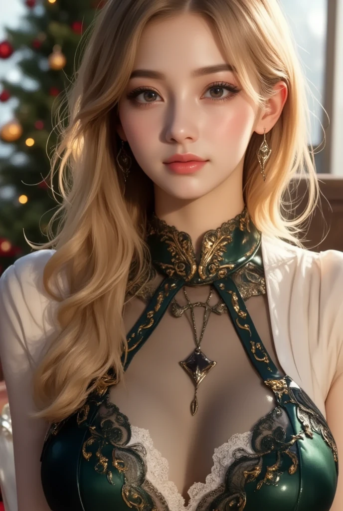  (ultra detailed, absolutely resolution, best quality:1.3), 2.5D, delicate and dynamic, shading effects, hyper realistic, artistic photography,, (full body view:1.7), close up of a long blond haired woman, (christmas costume:1.7), Inspired by Magali Villeneuve, fantasy art portrait  , fantasy portrait  art, detailed matte fantasy portrait , Alice x. open, fantasy portrait , epic fantasy art portrait  , beautiful fantasy art portrait  , Magali Villeneuve,  Graphic Artist Magali Villeneuve, Fantasy genre portrait ,  epic fantasy digital art style 