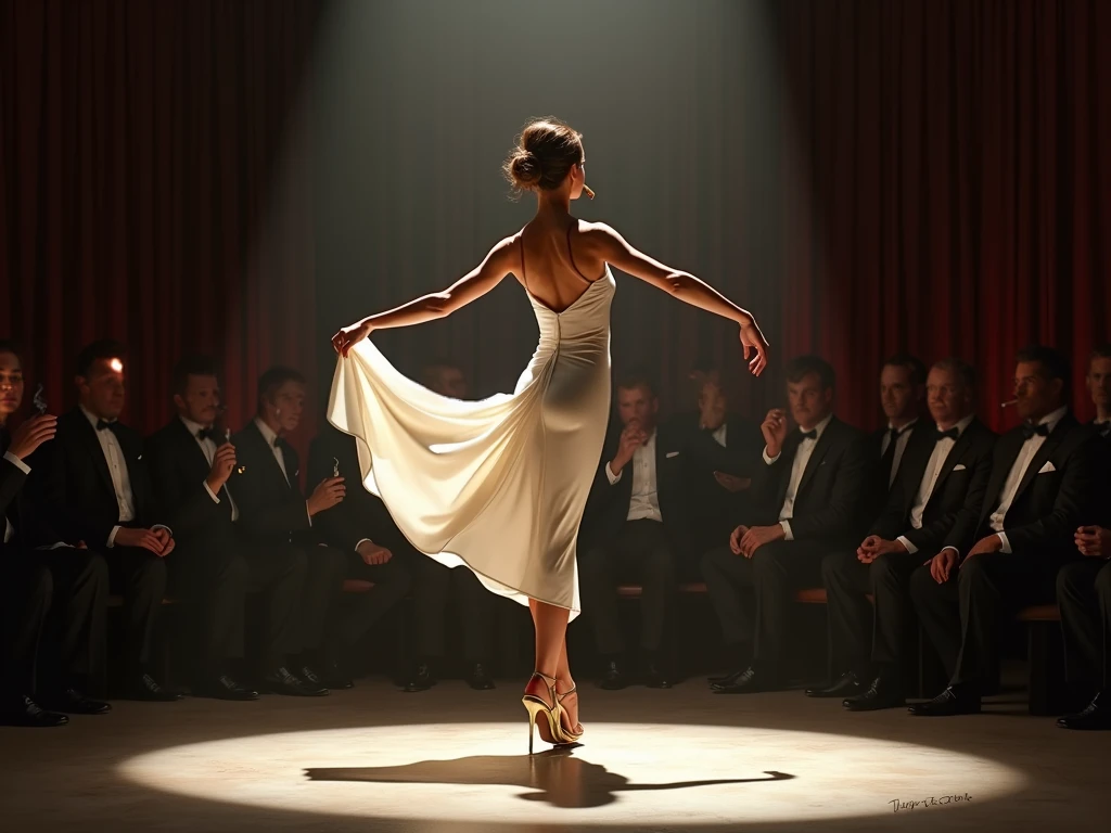female dancer, latinamerican dance, hitting a typical latin american dance pose, split straight legs, ballroom dance floor atmosphere, white latin shirt, black srousers, tapered shaped, whole body, 