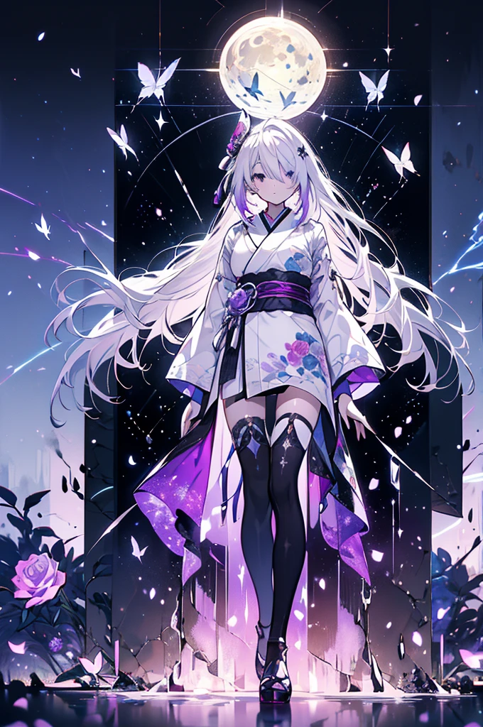((Magical Girl)), ((Gorgeous Starry Sky Background)), ((Super Detailed)), (Best Illustration), ((Cinematic Lighting)), Dynamic Angle, Floating, Fine, (Flash:1.2), (Sparkle:1.2), (Shine:1.2), Classic, (painting:1.1), (Sketch:1.1), (Best Quality), (Masterpiece:1.2), ( anime style), (solo), beautiful and delicate face, (cute face: 1.3), (big eyes: 1.3), colored hair, (long hair: 1.2), (flowing hair: 1.2), (magical girlhood), detail outfit, (sparkling wand: 1.3), (magic effect: 1.3), (flowing skirt: 1.2), (cute boots: 1.1), (transparent fabric: 1.1), (flash: 1.2), (glowing 1.2), (radiance: 1.2), (flash: 1.2), (flash: 1.2), (flash: 1.2), (dazzle: 1.2) (Very detailed 8k wallpaper) complex, high detail, dramatic, 8k, ((masterpiece, super detailed, complex detail, medium quality, illustration)), 1girl, solo, high resolution, street, cherry tree, petals falling, sunlight through), (extremely detailed CG, super fine, Best shadows: 1.1), ((Depth of field)), ((Watercolor)), (Kimono: 1.3), Big breasts, bare shoulders, flowers and petals, Beautiful concept illustration, (Illustration: 1.1), (Extreme beauty: 1.1), (Perfect detail: 1.1), --v 6
