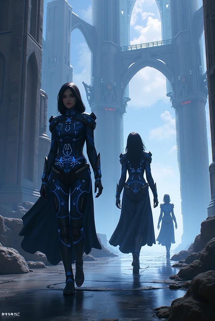 best quality, realistic, underwater, closeup, (world of warcraft style woman) in tron style house, epic angle, ancient civilization, magic weapon, cinematic film still