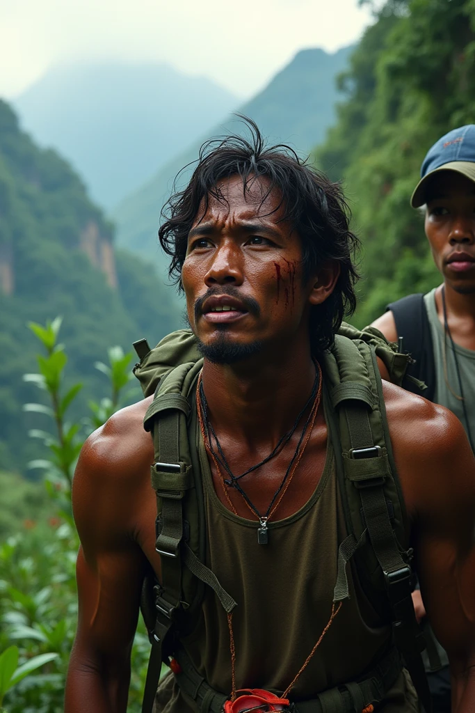 A man in Thailand who survived the apocalypse from zombies, but there are no zombies in the picture.