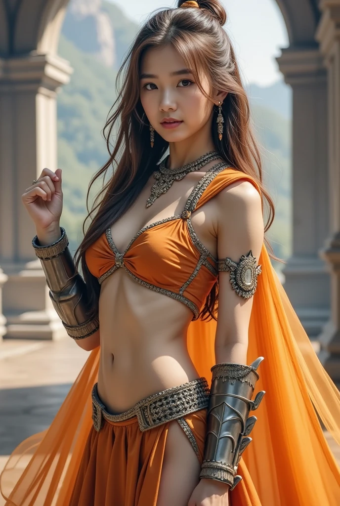 8k,Goddess close-up, gorgeous big breast dress, Sexy超美人(like the real thing)goddess of war,slender body,muscular woman,smile,kind eyes,beautiful long red hair,strongly cracked abdominal muscles,Sexy,highly detailed art germ, Alexandra Fomina Art Station, 2. 5d cgi anime fantasy artwork, fan art best art station, great character art, Kushart Krenz Key Art Feminine, Chengwei Pan at Art Station,Super high resolution,fantasy art,strongly cracked abdominal muscles,muscular thin legs,very big breasts,luxurious long skirt,Inside the temple,view audience,smile,kind eyes,beautiful expression,