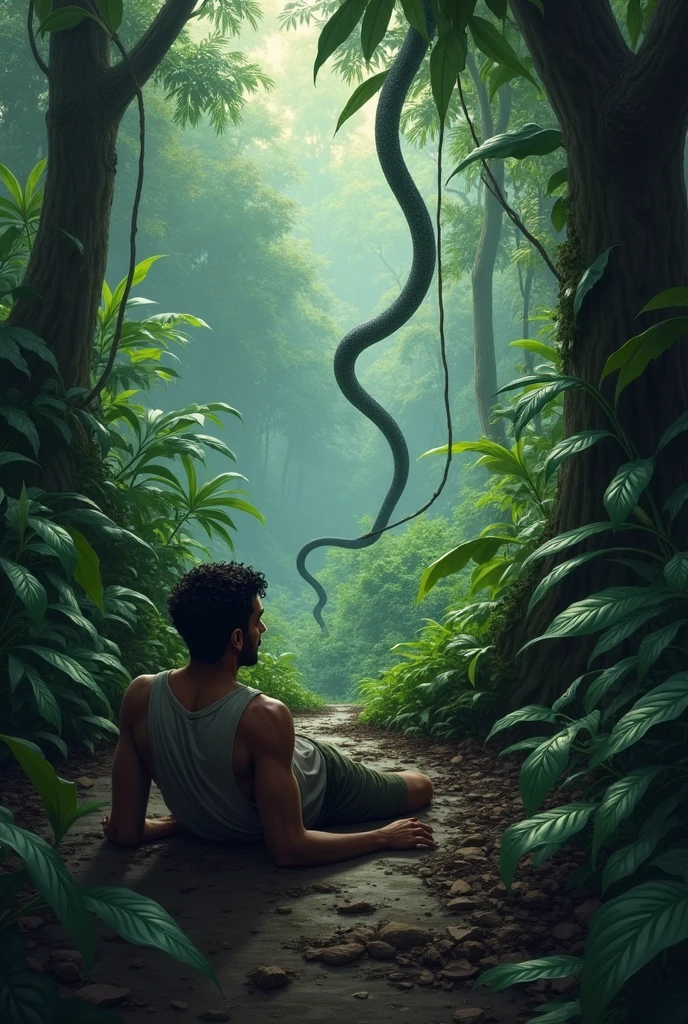 He leaves a man in the Amazon jungle on the floor and the snake moves ...