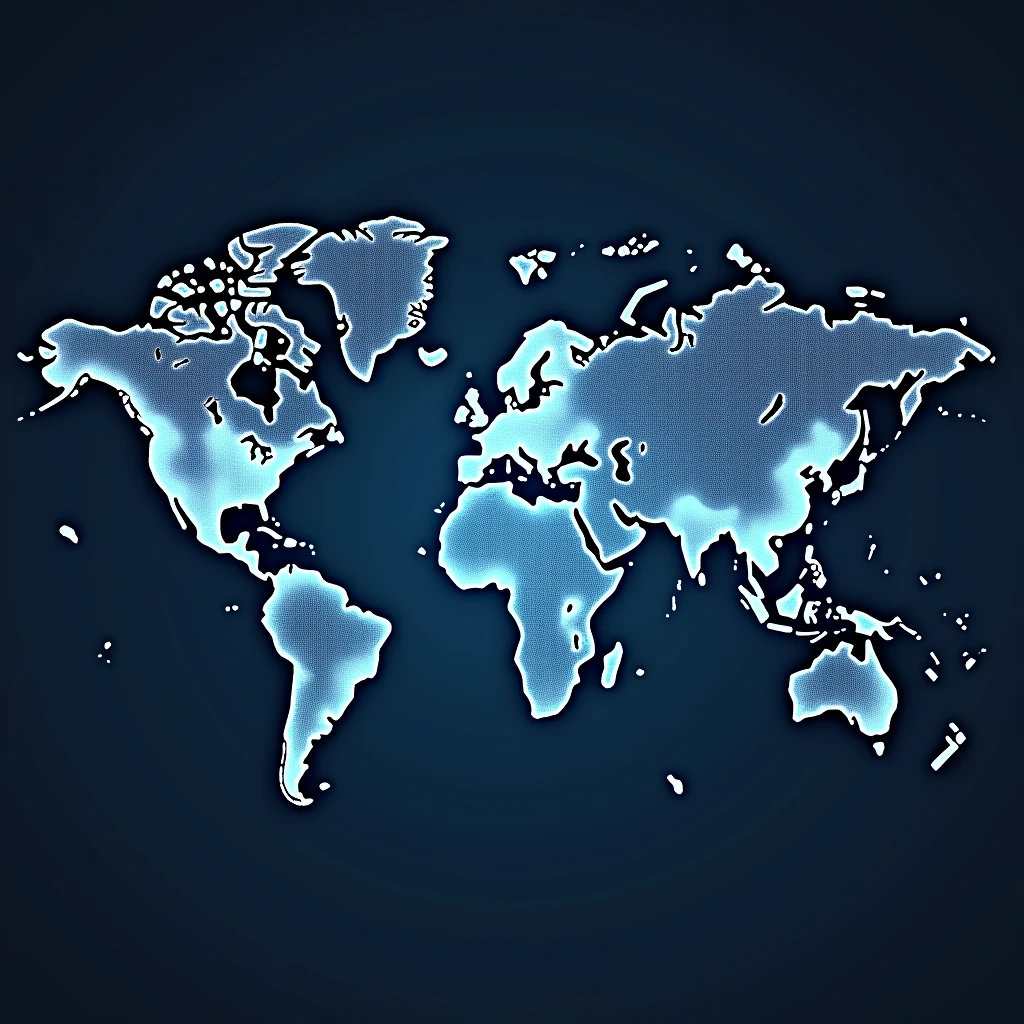 Blue background and white continents direct internet links,Radiating lines of light outside the Earth, equirectangular, A WORLD, Northern Hemisphere, Planet surface, blue marble, Mercator projection, satelite imagery, Wikipedia World Eco Computer Big Data Map Link,Super futuristic,It's full of science fiction,A high-tech map