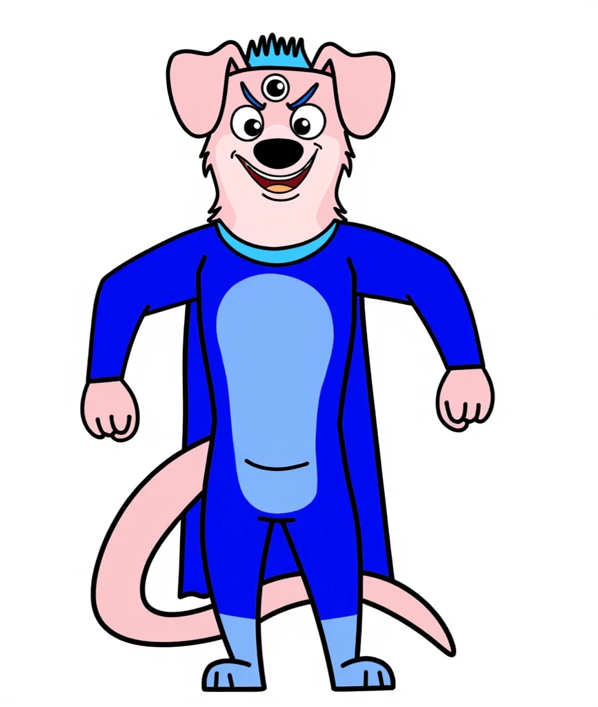Furry diaper rubber latex space hopper smiling