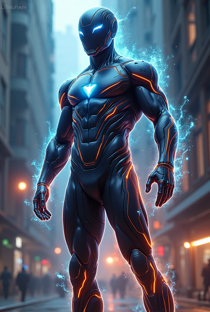 A superhero man with hydrogen powers