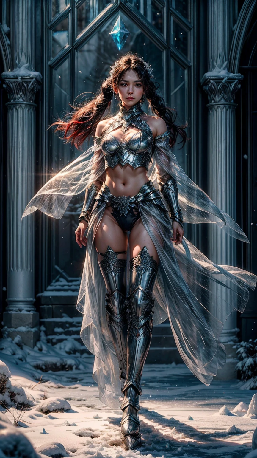 (megan fox:1.25), (muscular:1.5), (full body view:1.25), (masterpiece:1.1), (best quality:1.1), (ornate:1.1), (red and black coloring:1.26), BREAK, (horror:1.0), (esoteric:1.1), (solo:1.4), (dynamic angle:1.0), (cowboy shot:1.0), (woman:1.1),(very muscular bodybuilder girl:1.25), (huge upper body:1.25), (narrow hips:1.0), long hair, (gothic intricate vampiric armor:1.25), (gauntlets:1.0), (shoulder armor:1.1), ((tarot style frame:1.25)), (glowing red eyes:1.25), (huge muscular arms:1.5,), (10-pack abs:1.4), (lots of veins:1.25), thin legs, Realistic, Very detailed face and eyes, masterpiece, (beautiful girl face:1.25)