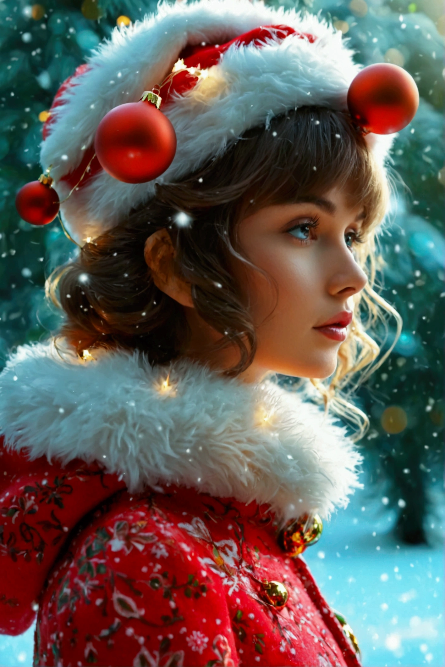  style Alexey Kurbatov , Aleksandr Maranov ,  beautiful Christmas balls ,  serpentine  , color bright 