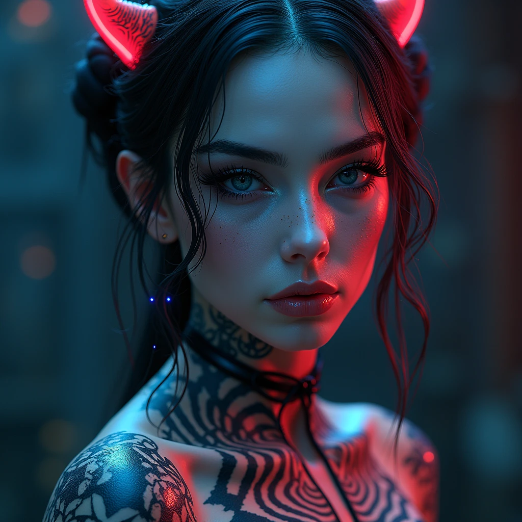 rim lighting, (upper body portrait:1.2), gorgeous cute skinny pale woman,red long hair waving in the wind, braids, buns, goth girl, goth clothes, eye makeup, perfect symmetrical face, small breasts, dynamic pose, looking into the camera, fire blaze, fractal background, apocalyptica, raw color photo, perfectly photorealistic, incredibly detailed, 8k, UHD, 50mm photography, sfw