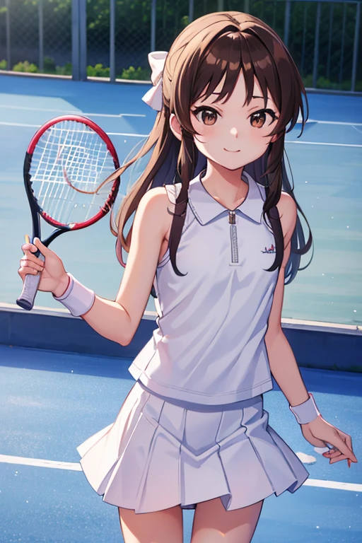 1The girls、shirt、pleatedskirt、17 age、Bob Hair Style、A smile、(A delightful!)、japanes、enmaided、Chromo-white skin、Beautiful eyes、(small tits)、Playing tennis、Wimbledon、Wearing white tennis wear、电影灯光、Upper body portrait、