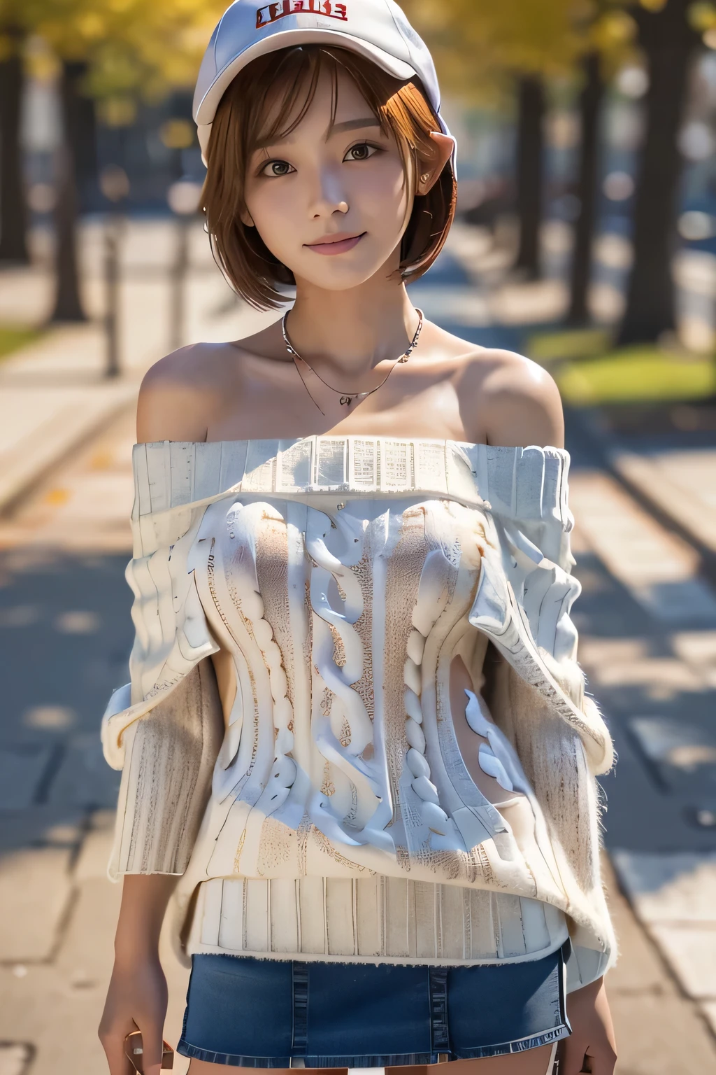 (RAW shooting:1.2)、(Photorealsitic:1.4)、(masterpiece:1.3)、(top-quality:1.4)、(Beautiful woman with perfect body:1.4)、Japan Young Women、(kawaii:1.2)、(FULL BODYSHOT)、(middlebreasts:1.3)、beauty breast、(Slender and beautiful girl)、(Sexy model pose with protruding breasts:1.3)、dream-like、Happy smiling face、(beautifully detailed eyes)、(charming big eyes)、(beautiful double eyelid)、(beautiful and detailed face)、(a short bob:1.3)、cute little、oblique bangs、Look at viewers、(loose white wool sweater、off shoulders、Tight mini skirt、Black thick pantyhose、Snow boots:1.3)、(beautiful thigh)、(snow mountains、snowscape:1.3)、Snow flickers、bokeh dof、