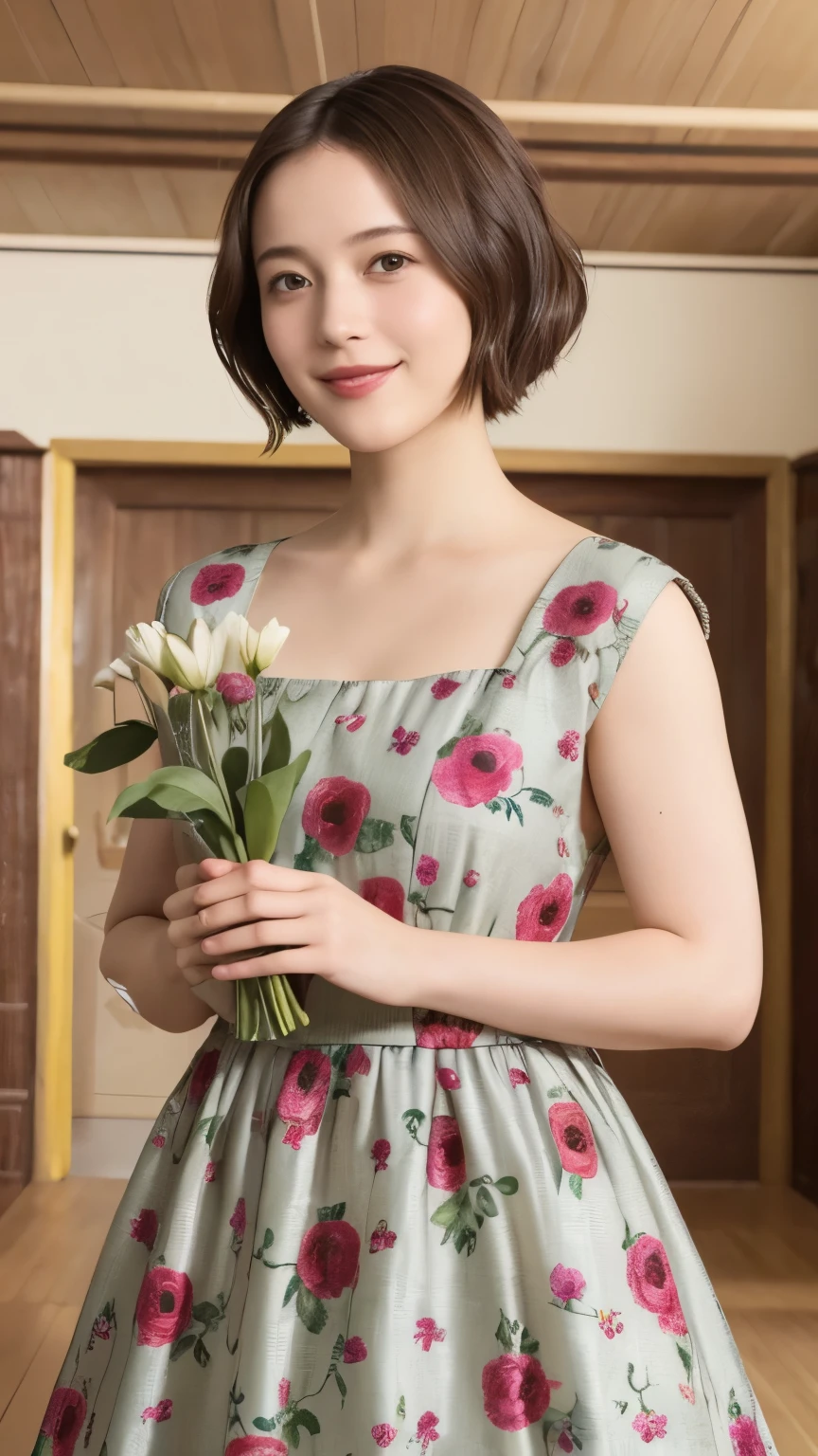 340 (20-year-old female, Shorthair), ( high image quality), (smile), ( Colorful Dress ), (( Arietti's World )), (Big Plants/Flowers ), (Dollhouse), ( Leonardo da Vinci)