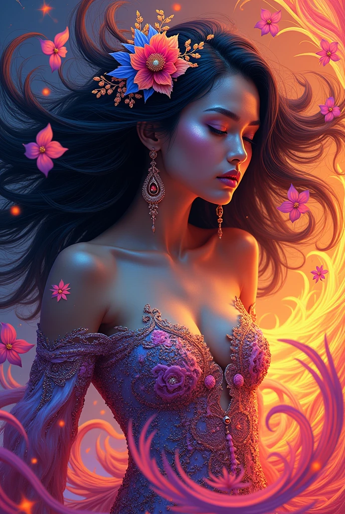 Flowering heart, ultra hd detailed,digital art , splash, , centered, symmetry, painted, intricate, volumetric lighting, beautiful, rich deep colors masterpiece, sharp focus, ultra detailed, in the style of Patrice Murciano --auto --s2