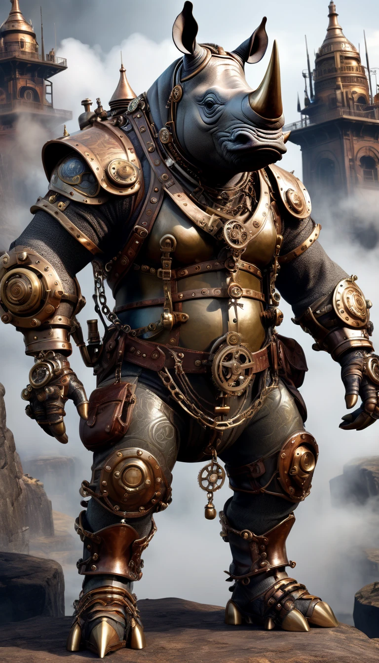 A big d&d Giff
Stream Punk Person With a Robot arm and a Steampunk shotgun his Name is hephaistos and he is a artificer