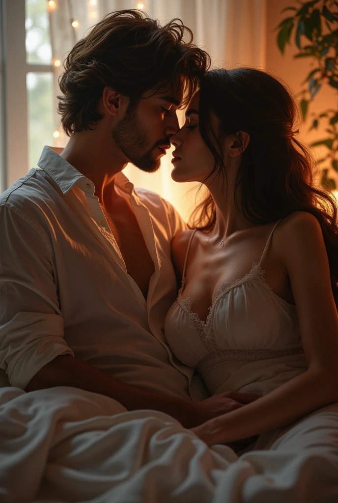 A man and woman making love