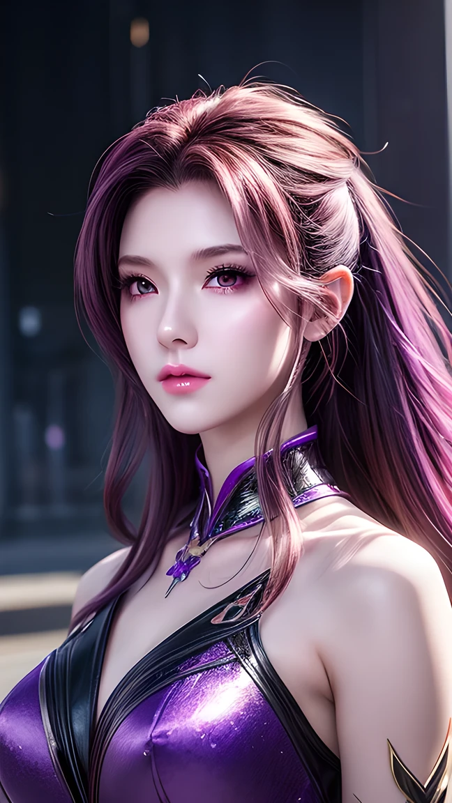 purple dress for anime girl with purple hair and purple wings, Extremely detailed portrait of the artist ,  8K high quality detailed art ,  Fine digital anime art , Anime fantasy work , author：The J,  Style animation 4K  , Anime fantasy illustration, Art bud on ArtStation Pixiv,  beautiful fantasy anime , Art bud. anime illustration, 2.  5D CGI anime fantasy art 