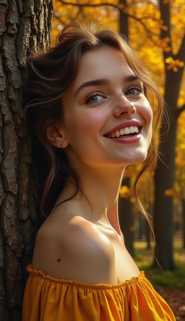 1 woman((happy)), masterpiece, Best Quality, ultra detailed, Alone, outdoor, nature, happy, happy, nude